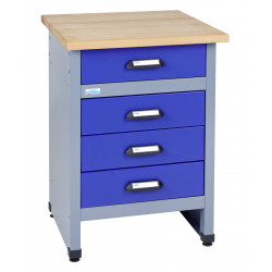 Kupper Desserte 4 tiroirs bleu marine Kupper Kobleo