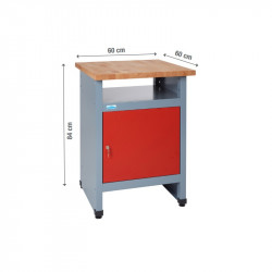 Kupper Desserte rouge 1 porte 1 compartiment Kupper Kobleo