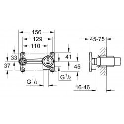 Grohe Corps encastré pour mitigeur monocommande Grohe Kobleo