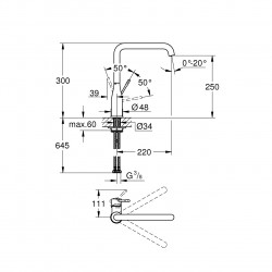 Grohe Mitigeur monocommande évier Essence Grohe Kobleo