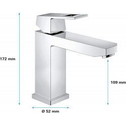 Grohe Mitigeur monocommande lavabo Eurocube taille M chromé Grohe Kobleo