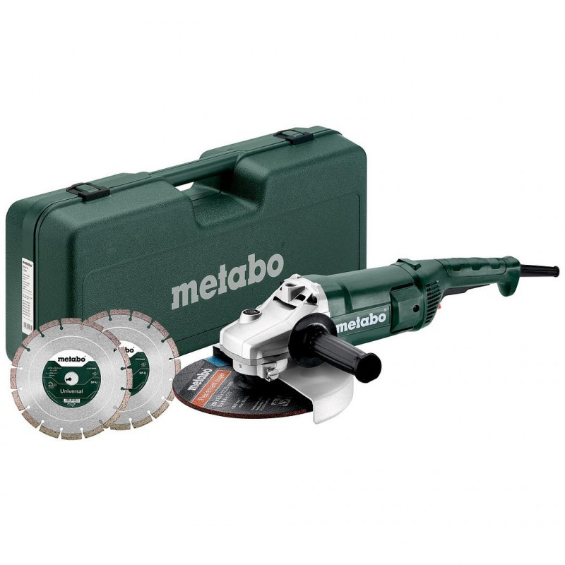 Metabo Meuleuse d'angle Set WEP 2200-230 2200W avec coffret et 2 meules 230mm Kobleo