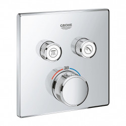 Grohe Façade avec mitigeur thermostatique Grohtherm SmartControl 2 sorties Kobleo