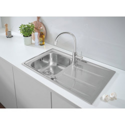 Grohe Evier 1 bac avec égouttoir acier inoxydable K400 860x500mm Grohe Kobleo