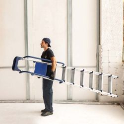 Hoström Escabeau 8 marches SECURE pro alu sécurisé plateforme 182cm Hostrom Kobleo