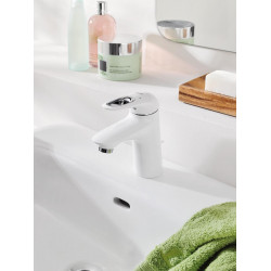 Grohe Mitigeur lavabo Eurostyle monocommande taille S blanc/chromé Grohe Kobleo