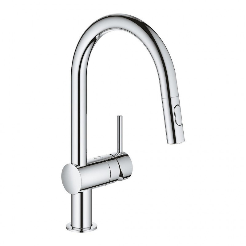 Grohe Mitigeur évier Minta monocommande bec orientable chromé Grohe Kobleo