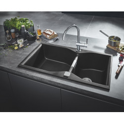 Grohe Mitigeur évier Minta monocommande bec orientable chromé Grohe Kobleo Grohe Mitigeur évier Minta monocommande bec orientable chromé Grohe Kobleo