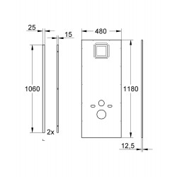 Grohe Habillage Rapid Sl pour WC mural 1180x480mm Grohe Kobleo