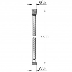 Grohe Flexible en métal Relexaflex Metal 1500mm chromé Grohe Kobleo