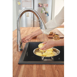 Grohe Mitigeur évier Zedra monocommande 3 jets bec pivotant chromé Grohe Kobleo Grohe Mitigeur évier Zedra monocommande 3 jets bec pivotant chromé Grohe Kobleo