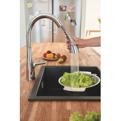 Grohe Mitigeur évier Zedra monocommande 3 jets bec pivotant chromé Grohe Kobleo Grohe Mitigeur évier Zedra monocommande 3 jets bec pivotant chromé Grohe Kobleo