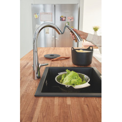 Grohe Mitigeur évier Zedra monocommande 3 jets bec pivotant chromé Grohe Kobleo Grohe Mitigeur évier Zedra monocommande 3 jets bec pivotant chromé Grohe Kobleo