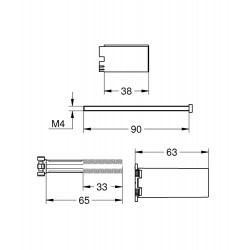 Grohe Extension universelle Rapido SmartBox pour mitigeurs mécaniques 25mm Kobleo