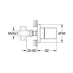Grohe Extension universelle Rapido SmartBox pour mitigeurs mécaniques 25mm Kobleo