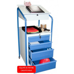 Fimm Pupitre d'atelier fixe 1 bloc tiroirs 4 patins en caoutchouc Kobleo Fimm Pupitre d'atelier fixe 1 bloc tiroirs 4 patins en caoutchouc Kobleo