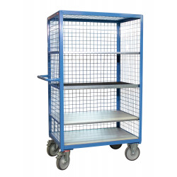 Fimm Servante grillagée 3 côtés toit charge 500 kg 1200x800mm Diam roues 20 Fimm Kobleo