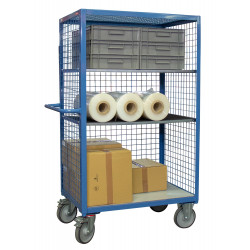 Fimm Servante grillagée 3 côtés toit charge 500 kg 1200x800mm Diam roues 20 Fimm Kobleo