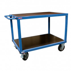 Fimm Servante d'atelier charge lourde 1000 kg 1200 x 800 mm 2 plateaux Kobleo