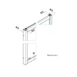 Samo Porte douche coulissante 2 panneaux 117-121cm CEE ART Kobleo
