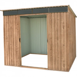 Duramax Abri de jardin Skylight en métal imitation bois 4,84m2 8x6 Duramax Kobleo