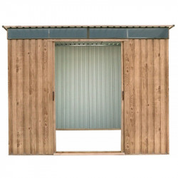 Duramax Abri de jardin Skylight en métal imitation bois 4,84m2 8x6 Duramax Kobleo