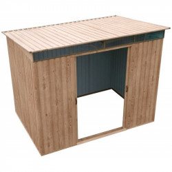 Duramax Abri de jardin Skylight en métal imitation bois 4,84m2 8x6 Duramax Kobleo