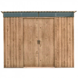 Duramax Abri de jardin Skylight en métal imitation bois 4,84m2 8x6 Duramax Kobleo