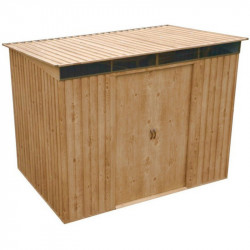 Duramax Abri de jardin Skylight en métal imitation bois 4,84m2 8x6 Duramax Kobleo