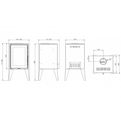 Solzaima Poêle à bois M20 Eco 7,5kW bûches 2kg/h Solzaima Kobleo