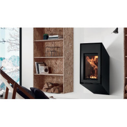 Solzaima Poêle à bois TEK Wall Eco 7,3kW bûches 2kg/h Solzaima Kobleo