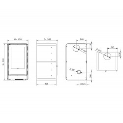 Solzaima Poêle à bois Tek Round Eco 7,3kW Solzaima Kobleo
