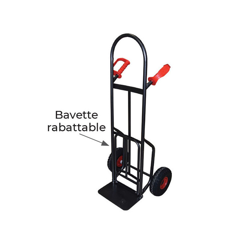 Stockman Diable HT300/LUK2-RG bavette fixe et repliable 300kg roues gonflables Kobleo Stockman Diable HT300/LUK2-RG bavette fixe et repliable 300kg roues gonflables Kobleo