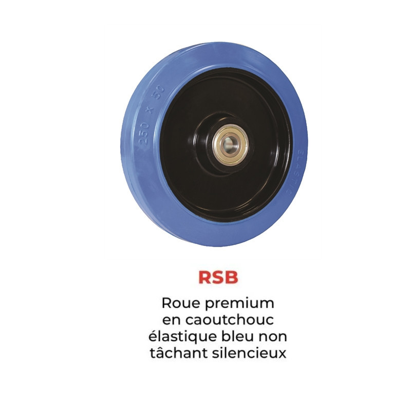 Stockman Diable bavette fixe et repliable HT300/LUK2-RSB roues caoutchouc bleu Kobleo Stockman Diable bavette fixe et repliable HT300/LUK2-RSB roues caoutchouc bleu Kobleo