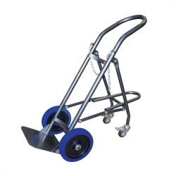 Stockman Diable porte 1 bouteille SAC120-RSB 120kg roues caoutchouc bleu Kobleo