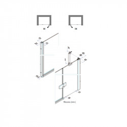 Samo Paroi douche panneau pivotant 1075-111cm Gauche GRAND POLARIS Kobleo