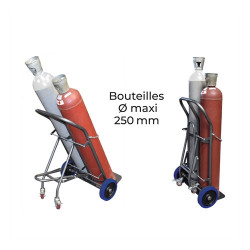 Stockman Diable porte 2 bouteilles SAC200-RG 200kg roues gonflables Kobleo Stockman Diable porte 2 bouteilles SAC200-RG 200kg roues gonflables Kobleo