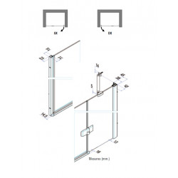 Samo Paroi douche panneau pivotant 1145-118cm Gauche GRAND POLARIS Kobleo