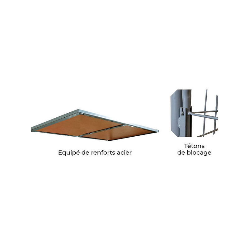 Stockman Chariot plateau bois WPG25E 250kg 2 dossiers 3 côtés grillagés petit Kobleo Stockman Chariot plateau bois WPG25E 250kg 2 dossiers 3 côtés grillagés petit Kobleo