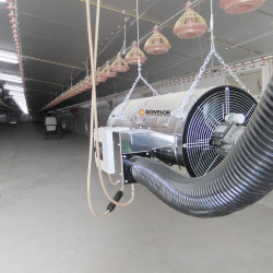 Sovelor Chauffage à air pulsé GA/N115C suspendu 117,1kW gaz propane ou naturel Kobleo