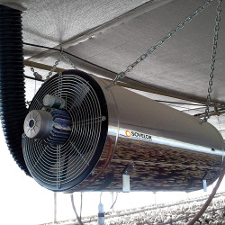 Sovelor Chauffage à air pulsé GA100C suspendu 100,3kW gaz propane Kobleo