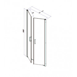 Samo Porte douche abattant Saloon 72 76cm POLARIS Kobleo