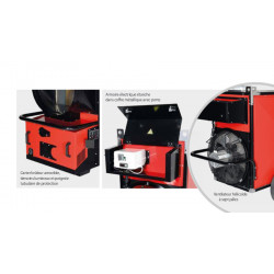 Sovelor Chauffage air pulsé mobile JUMBO155 avec brûleur au fuel 144,7kW Kobleo