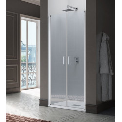 Samo Porte de douche Polaris abattant Saloon 84-88cm chromé brillant Samo Kobleo
