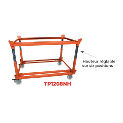Stockman Rouleur de palette TP1208NH 1000kg hauteur réglable 6 positions Kobleo