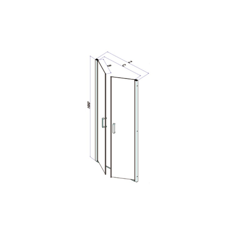Samo Porte douche abattant Saloon 88 92cm POLARIS Kobleo Samo Porte douche abattant Saloon 88 92cm POLARIS Kobleo