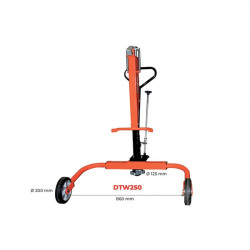 Stockman Chariot porte-fût DTW250 220L à rebord 250kg largeur 860mm Kobleo