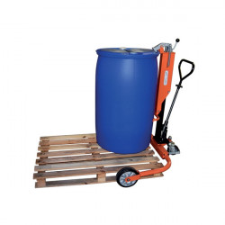 Stockman Chariot porte-fût DTW250 220L à rebord 250kg largeur 860mm Kobleo