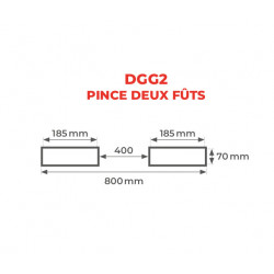Stockman Pince à fûts galvanisée DGG2 720kg Kobleo