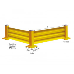 Stockman Poteau et lisse de protection W859 barrière L1420mm Kobleo Stockman Poteau et lisse de protection W859 barrière L1420mm Kobleo